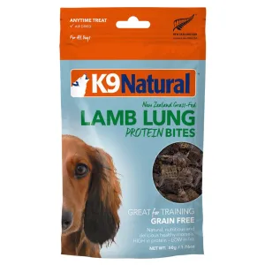 20% OFF: K9 Natural Lamb Lungs Protein Bites Dog Treats 50g