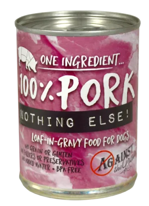 Against the Grain Nothing Else Grain Free One Ingredient 100% Pork Canned Dog Food