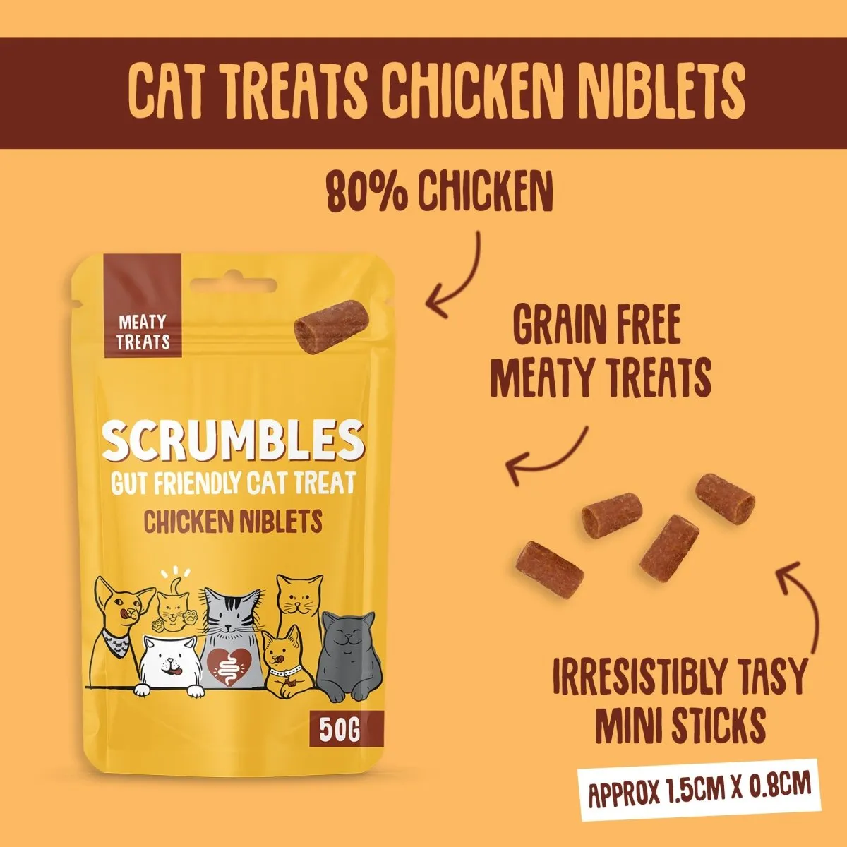 Chicken Niblets: Cat Stick Treats