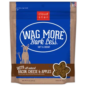 Cloud Star Wag More Bark Less Soft & Chewy Bacon, Cheese and Apples Dog Treats 170g