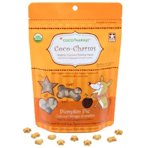 CocoTherapy Coco-Charms Organic Coconut Pumpkin Pie Training Grain-Free Dog Treats 5oz