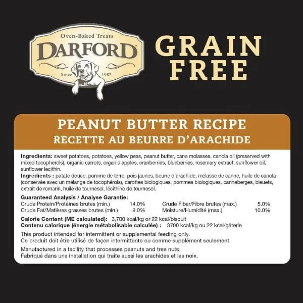 Darford Grain Free Peanut Butter Recipe Oven-Baked Dog Treats