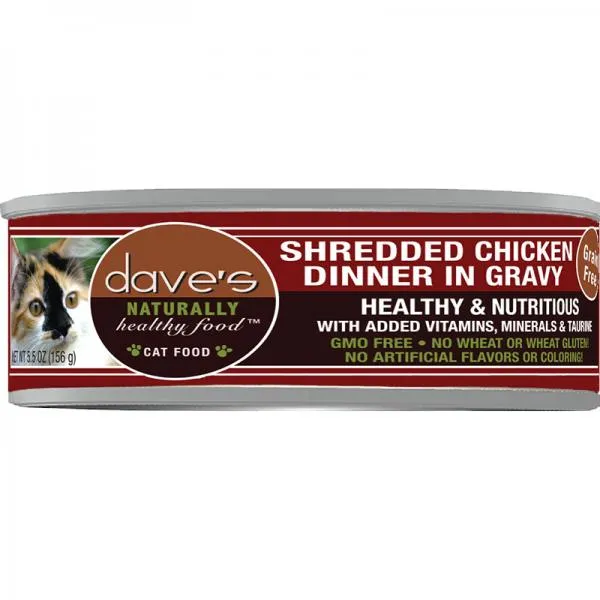 Dave's Pet Food C Can Shredded Chicken 5.5oz