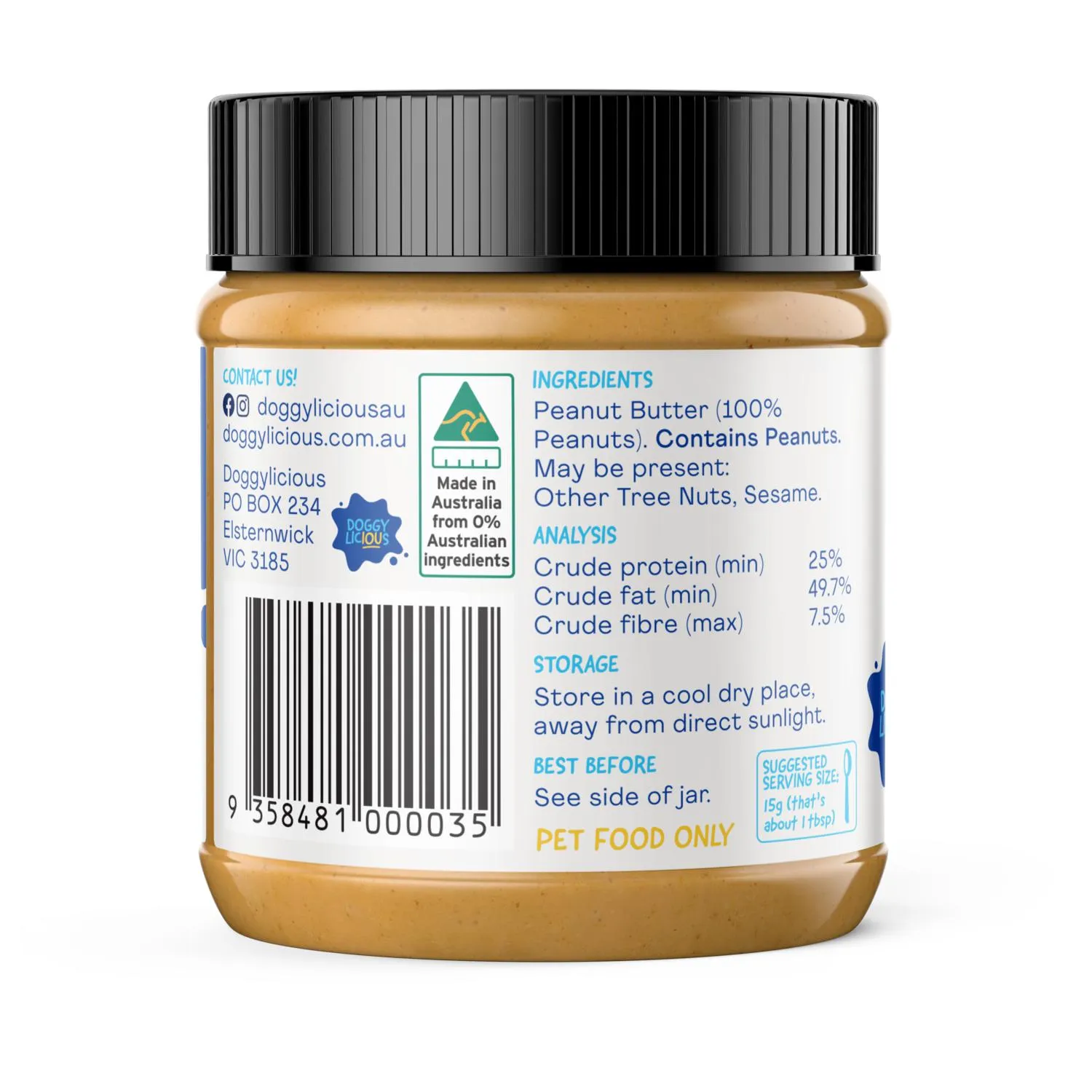 Doggylicious Original Doggy Peanut Butter 250g