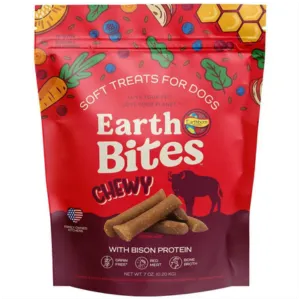 Earthborn Holistic Grain Free EarthBites Bison Soft & Chewy Treats For Dogs 7oz