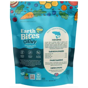 Earthborn Holistic Grain Free EarthBites Salmon Soft & Chewy Treats For Dogs 7oz