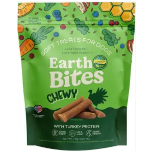 Earthborn Holistic Grain Free EarthBites Turkey Soft & Chewy Treats For Dogs 7oz