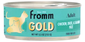 Fromm Gold Adult Chicken, Duck & Salmon Pate Wet Cat Food 5.5oz