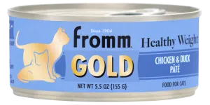 Fromm Gold Healthy Weight Adult Chicken & Duck Pate Wet Cat Food 5.5oz