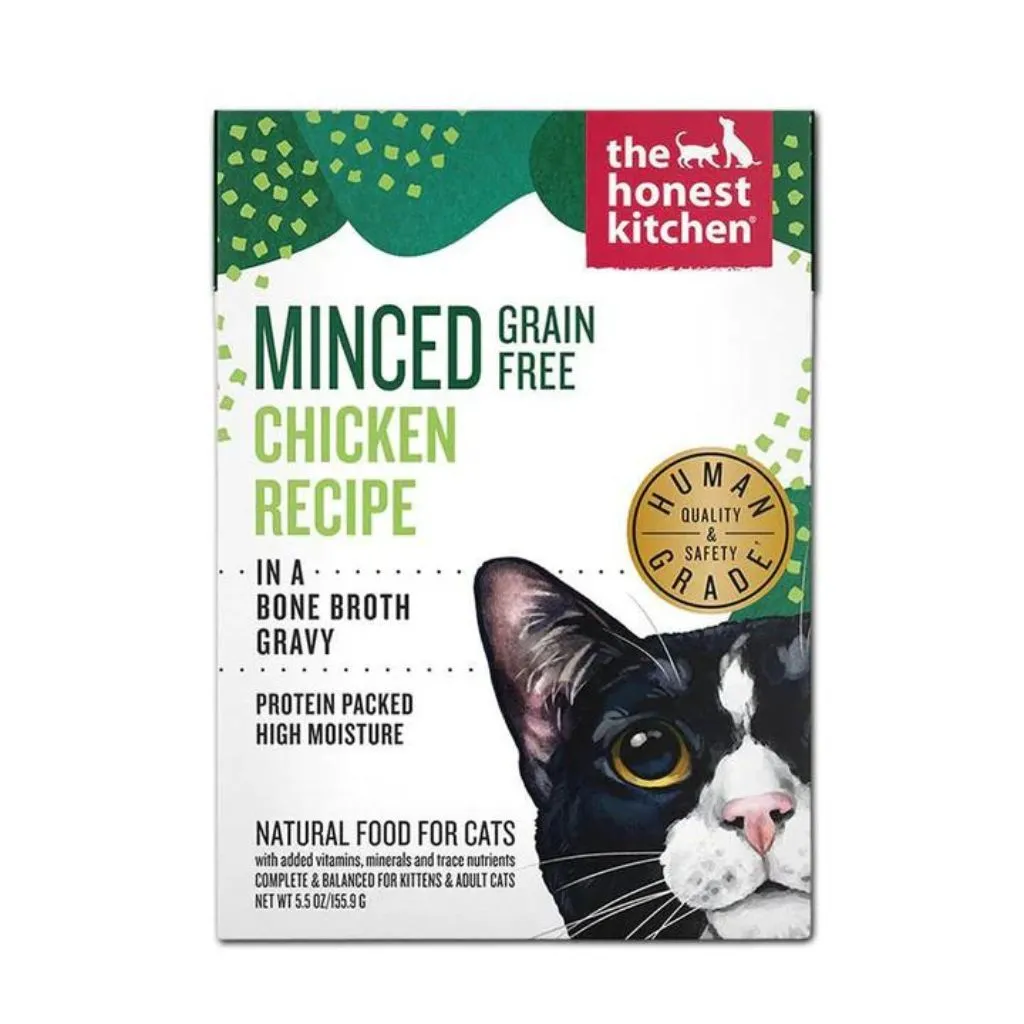 Grain Free Minced Chicken in Bone Broth for Cats 12 x 5.5oz