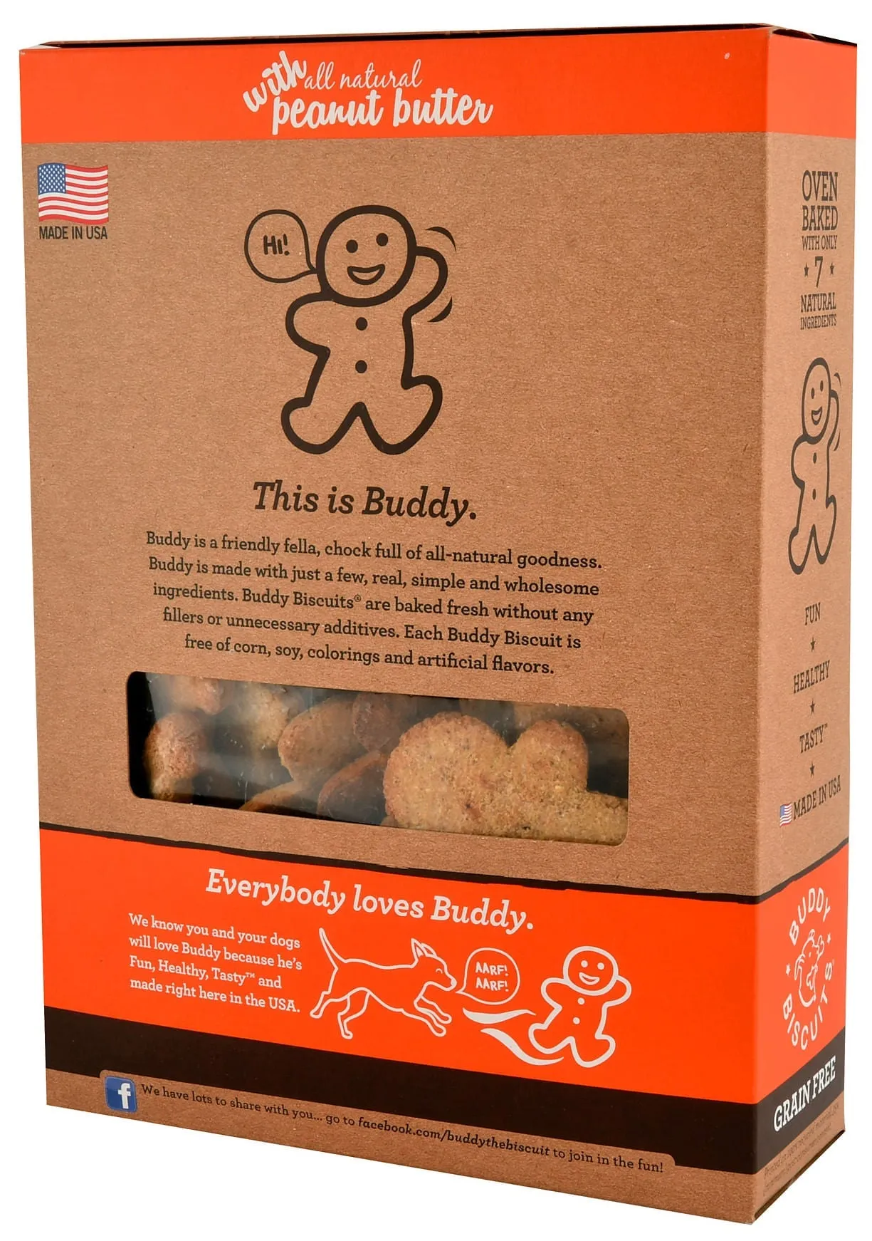 Grain-Free, Oven-Baked Buddy Biscuits, 14 oz