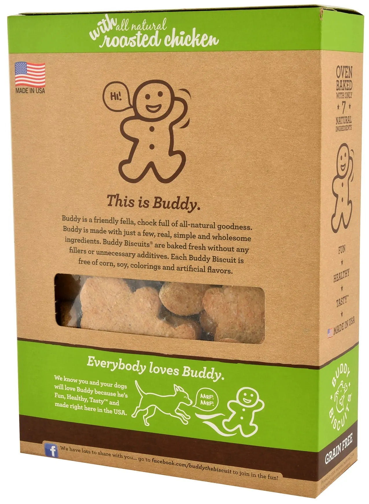 Grain-Free, Oven-Baked Buddy Biscuits, 14 oz