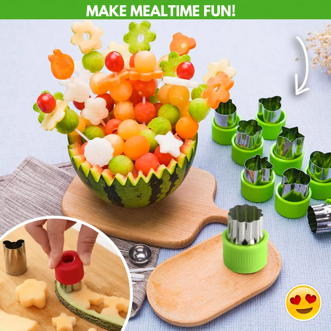 Happy Snacks Fruits/Vegetable Cutters (8 pcs set)