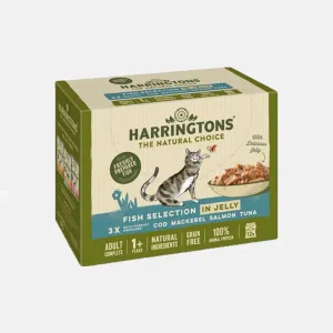 Harringtons Wet Cat Fish Selection In Jelly 12x85g