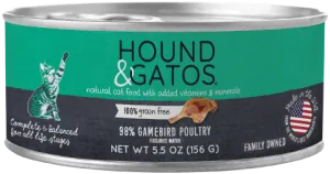 Hound & Gatos Grain Free Gamebird Poultry Canned Cat Food