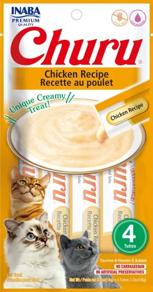 Inaba Churu Chicken Puree Lickable Cat Treat, 4ct