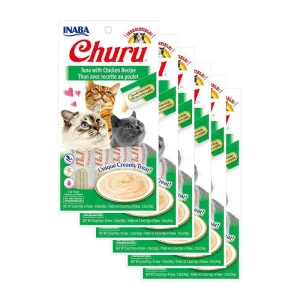 Inaba Churu Puree Tuna with Chicken Cat Treats 56g x 6