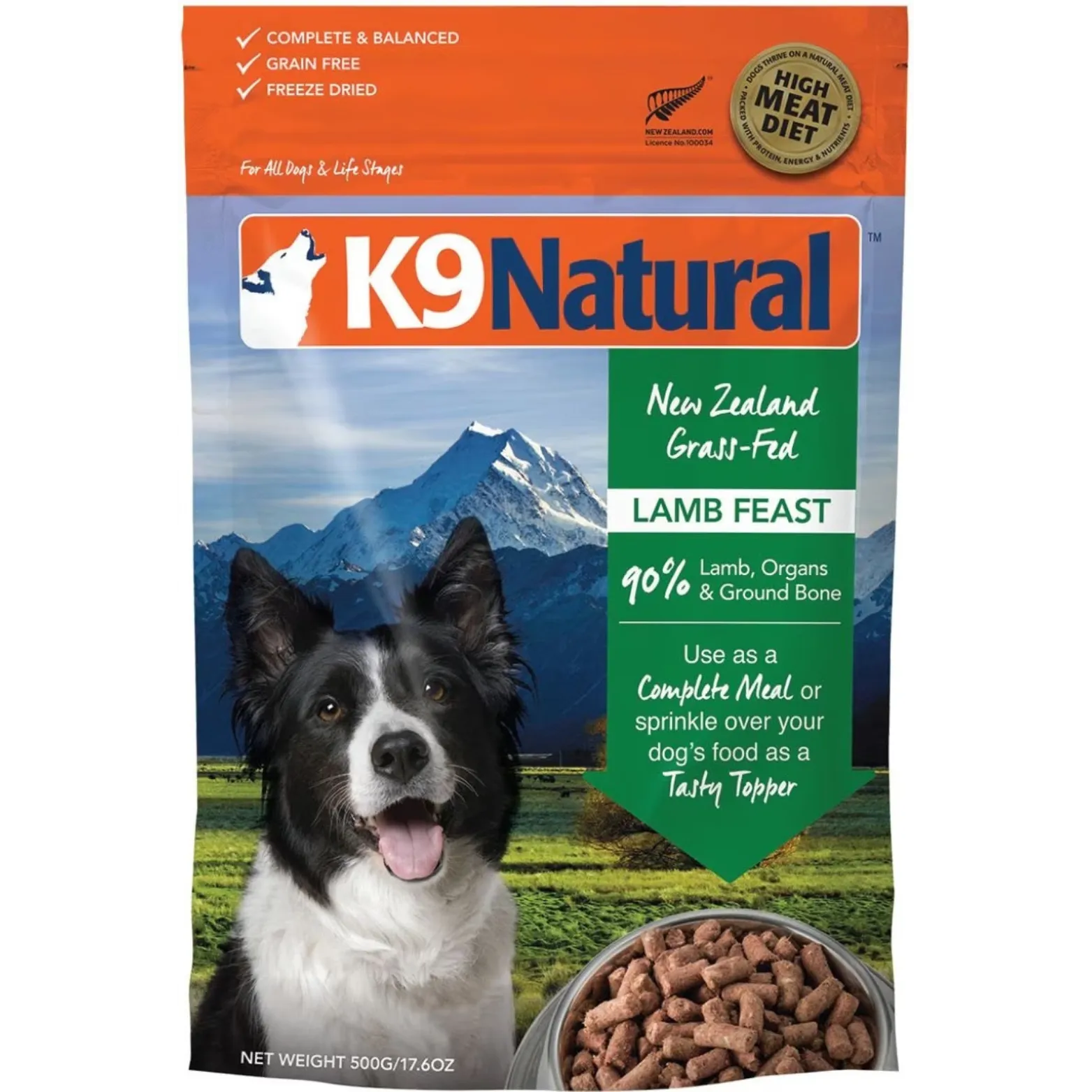 K9 Natural Lamb Feast Raw Grain-Free Freeze-Dried Dog Food