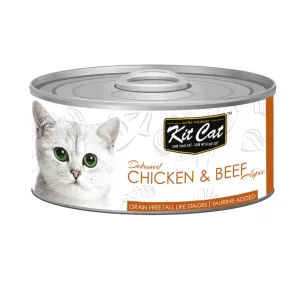 Kit Cat Deboned Chicken & Beef Aspic Grain-Free Canned Cat Food 80g