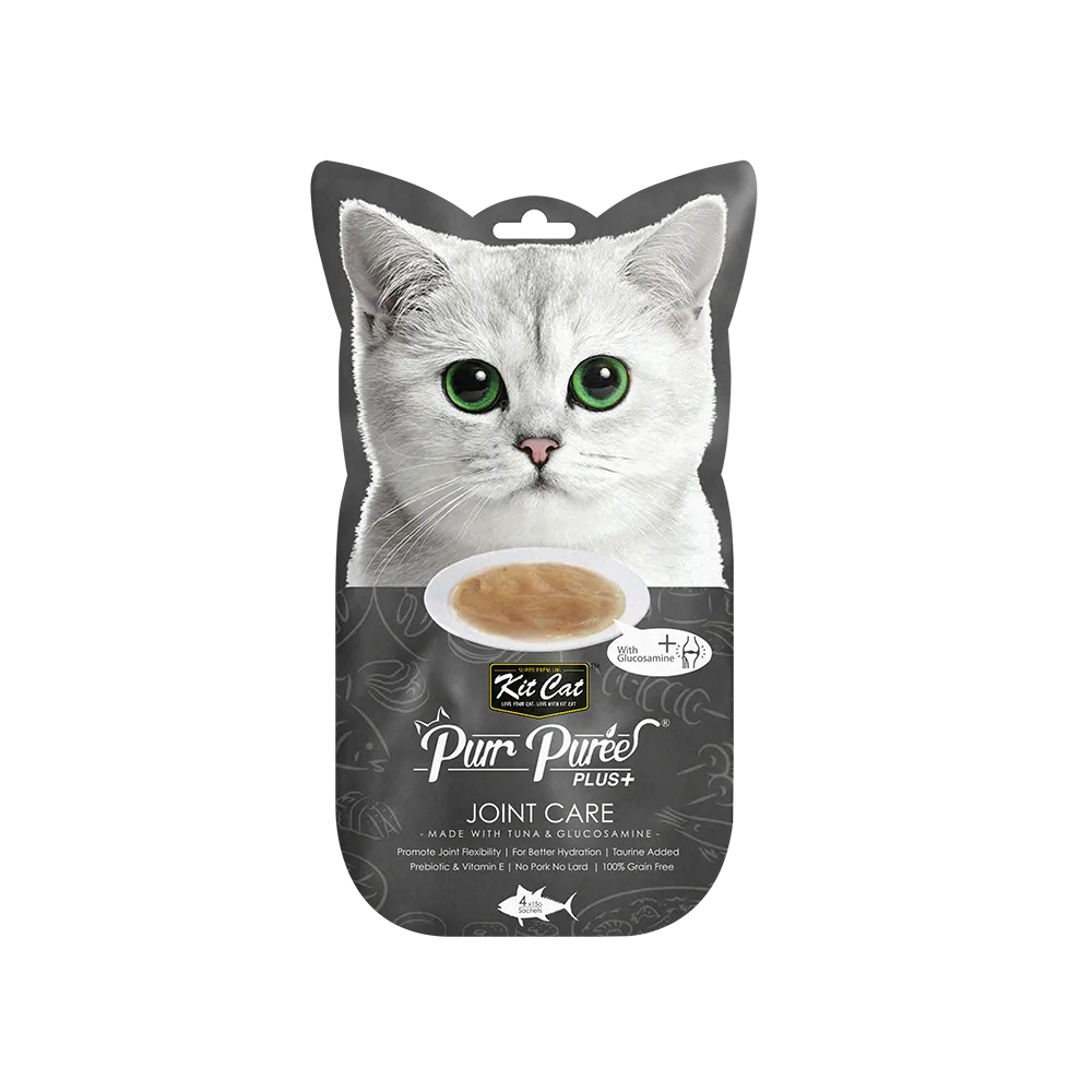 KitCat Purr Puree Plus Joint Care Tuna & Glucosamine 60g (4 x 15g)