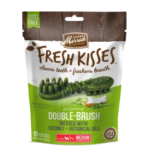 Merrick Fresh Kisses Grain Free Coconut Oil and Botanicals Medium Dental Dog Treats