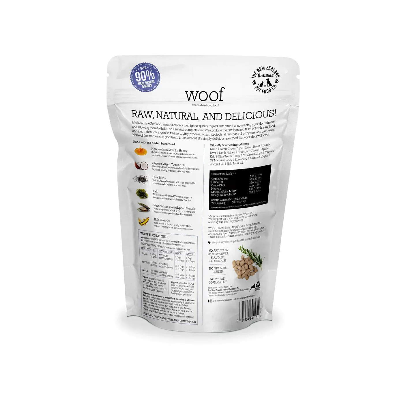 New Zealand Naturals Woof Freeze Dried Dog Treat Lamb 50g