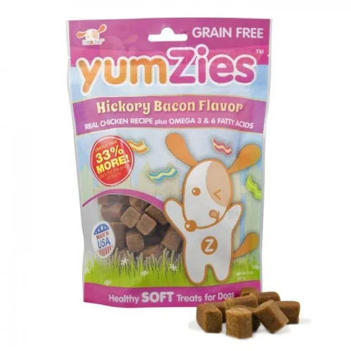 Nootie Yumzies Grain Free Soft Hickory Bacon Dog Treats 8oz