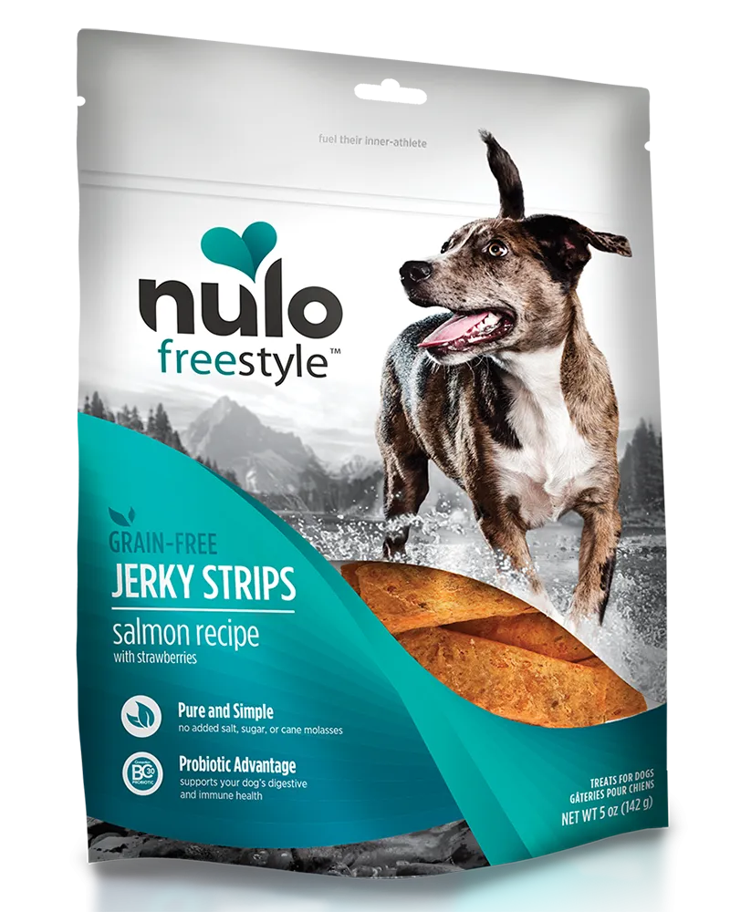 Nulo Freestyle Salmon & Strawberry Jerky Dog Treats 5oz