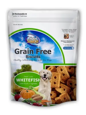 NutriSource® Grain Free Whitefish Biscuits Dog Treats