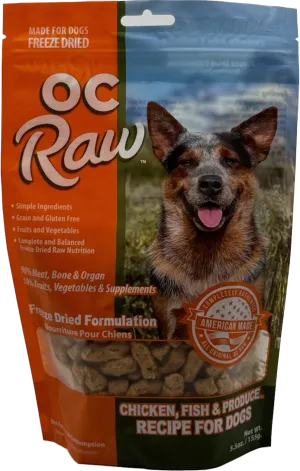 OC Raw Freeze-Dried Chicken Fish & Produce Rox