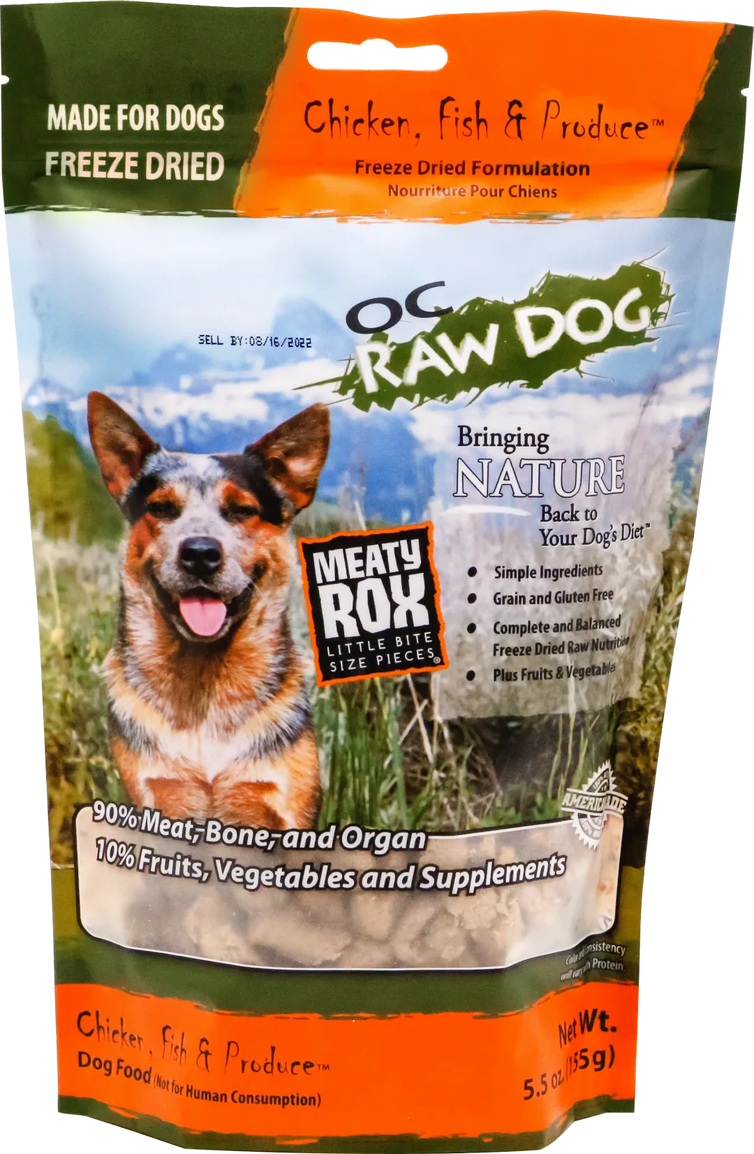 OC Raw Freeze-Dried Chicken Fish & Produce Rox