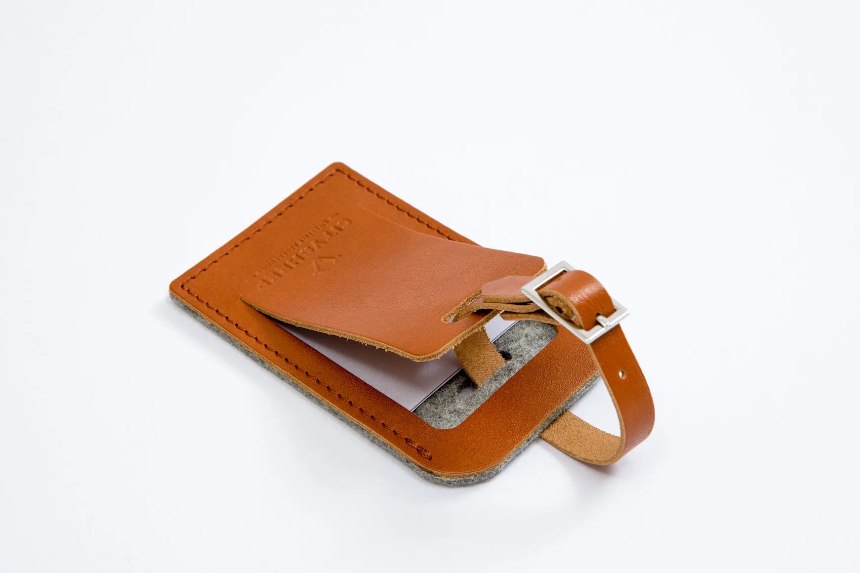 Slim leather passport case/ vegetable tanned/