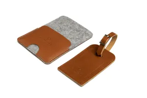 Slim leather passport case/ vegetable tanned/