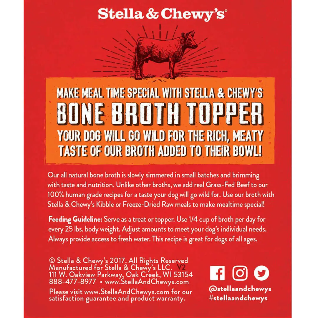 Stella & Chewy's Grass Fed Beef Broth Food Topper for Dogs