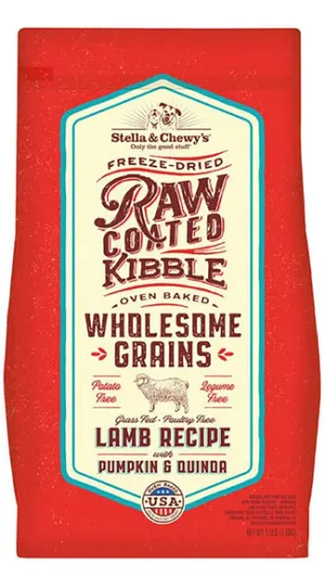 Stella & Chewy's Raw Coated Kibble with Wholesome Grains: Grass-Fed Lamb Recipe