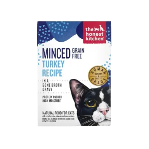 The Honest Kitchen Cat Minced Turkey Recipe in Bone Broth Gravy