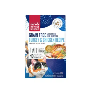 The Honest Kitchen Cat Whole Food Clusters Grain-Free Turkey & Chicken Recipe 4lb