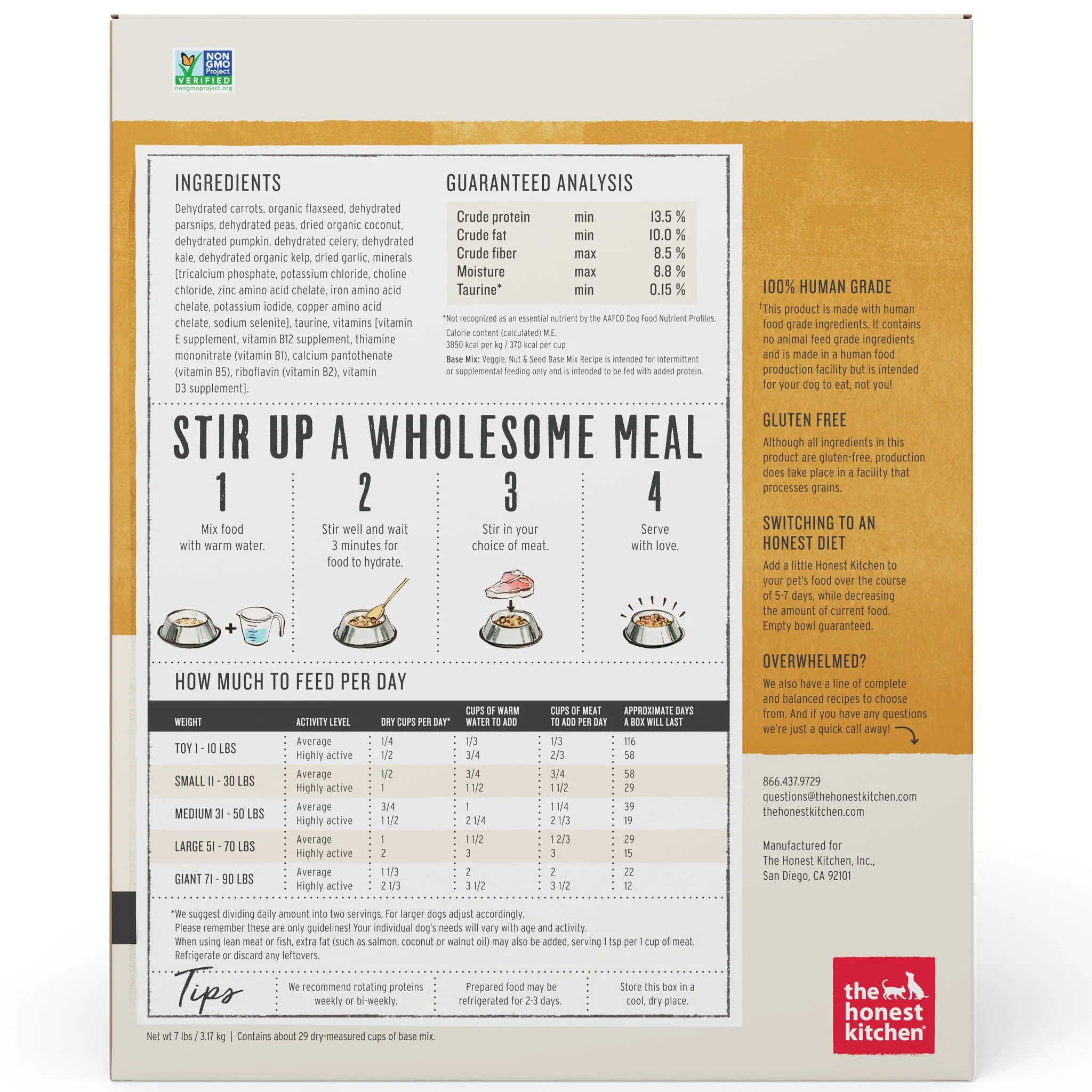 The Honest Kitchen Grain-Free Veggie, Nut & Seed Base Mix Dog Food