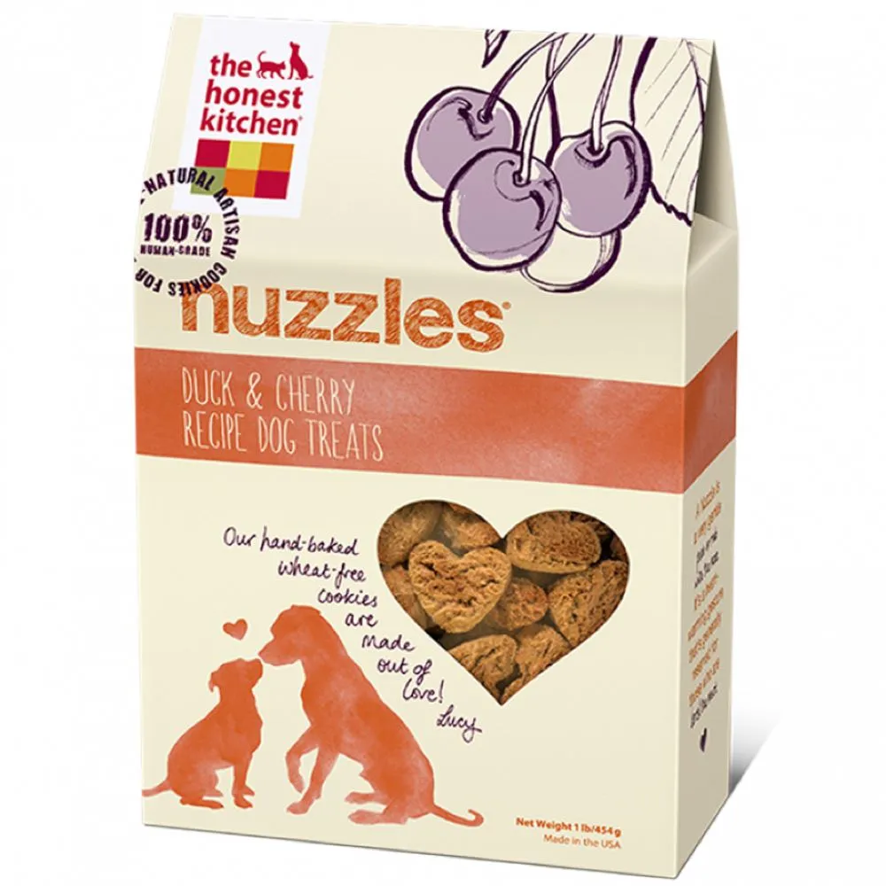 The Honest Kitchen Nuzzles Duck & Cherry Recipe Dog Treats 8oz