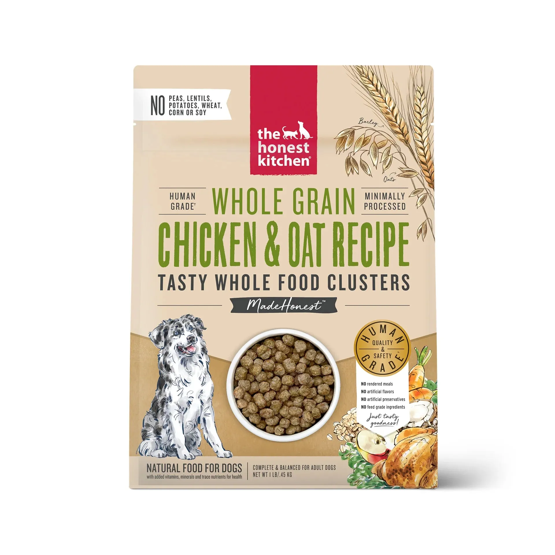 The Honest Kitchen Whole Food Whole Grain Chicken Clusters for Dogs