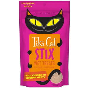 Tiki Cat Stix Chicken Wet Cat Treats 3oz 6-Pack