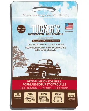 Tucker's Raw/Frozen Beef & Pumpkin Patties 3lb