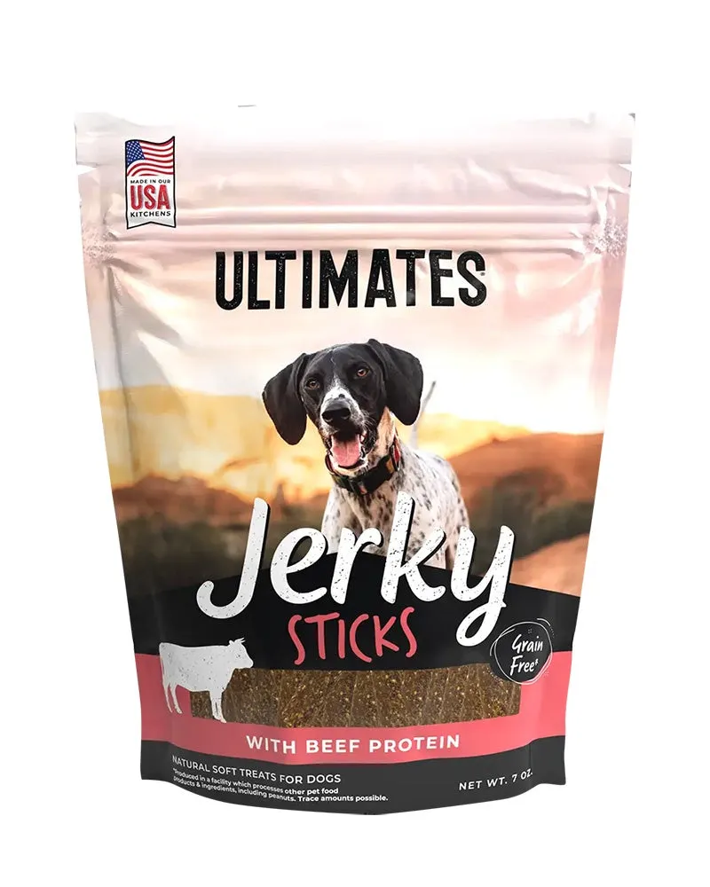 Ultimates Beef Sticks Jerky Treats for Dogs 7oz