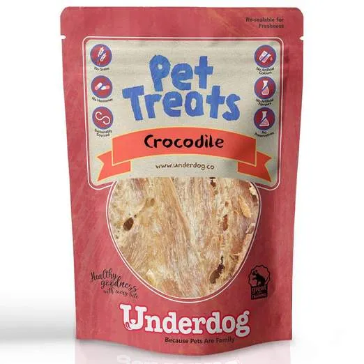 Underdog Air Dried Crocodile Dog Treats (60g)