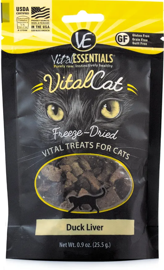 Vital Essentials Cat Freeze Dried Duck Liver .9 oz.