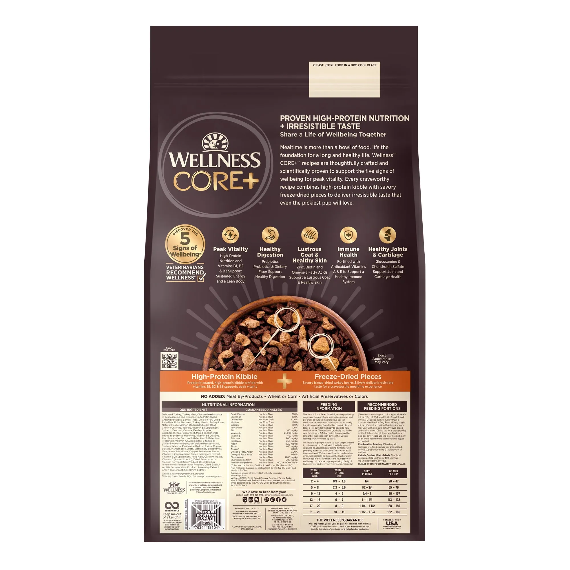 Wellness CORE  Small Breed Original Grain Free Dry Dog Food (Deboned Turkey, Turkey Meal & Chicken Meal Recipe)