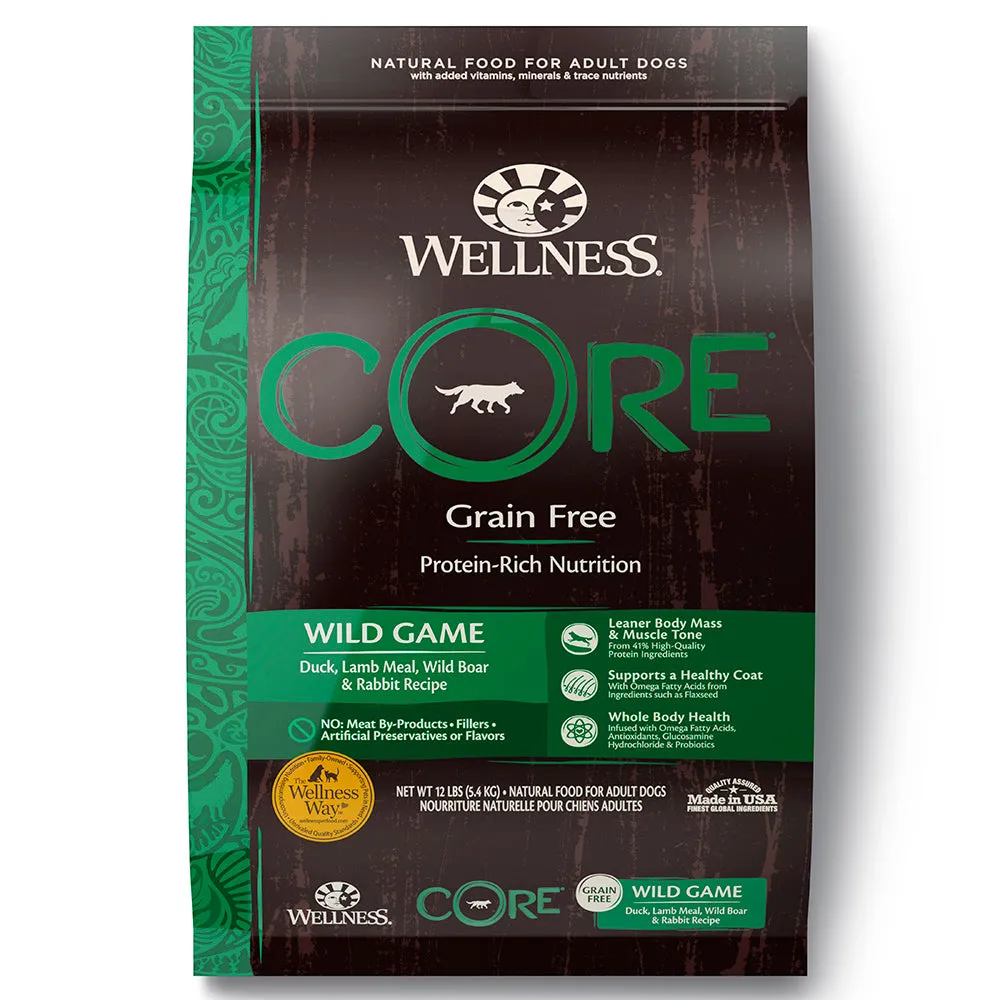 Wellness Dog Core Wild Game Formula 12lb