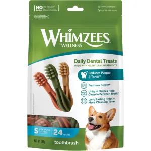 Whimzees Toothbrush Small Grain-Free Dental Dog Treats